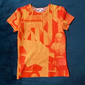 ❌SOLD❌ Miaou Stone Orange Mini Tee